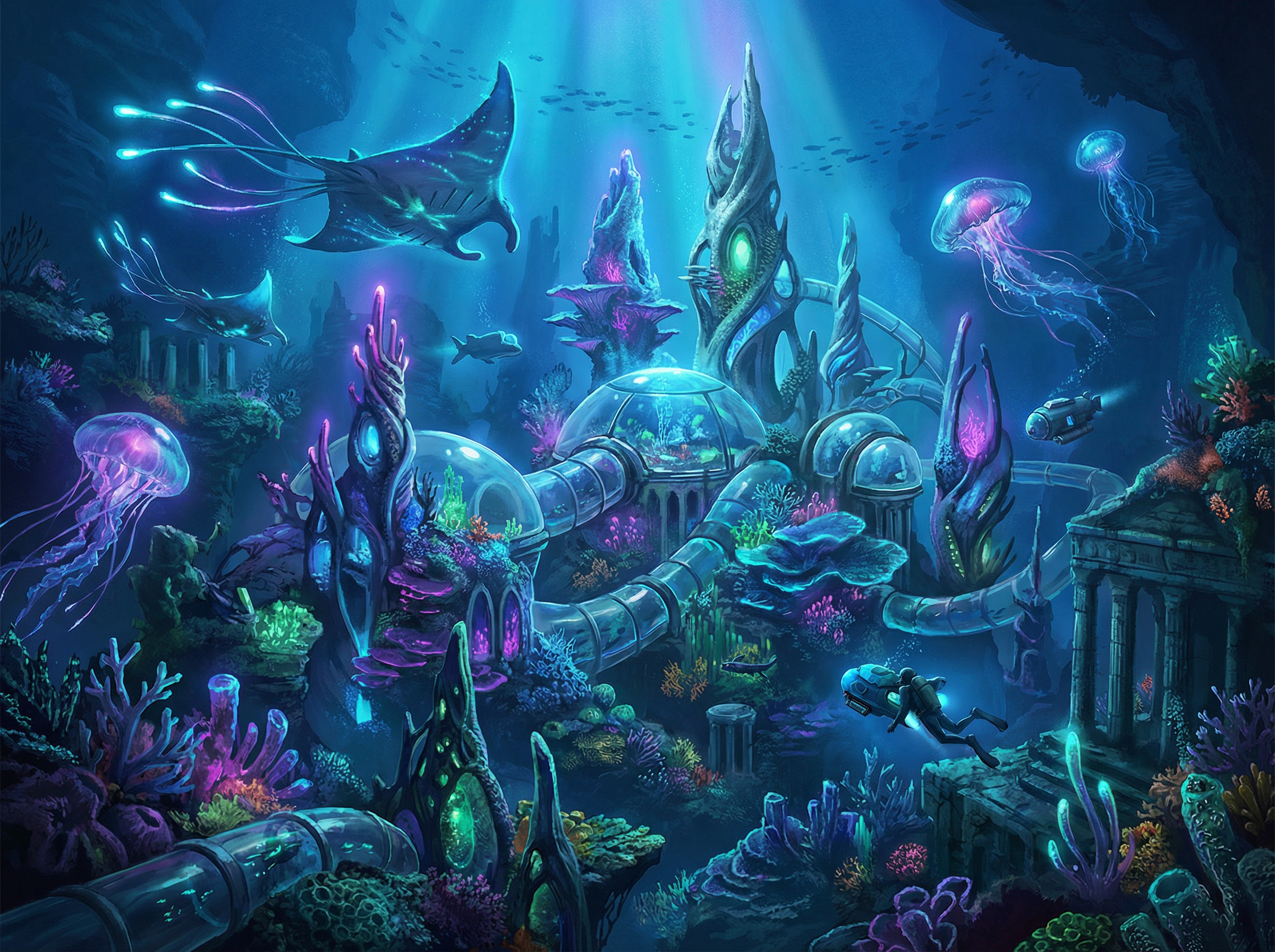 c7娱乐 - 深海外星城市概念艺术